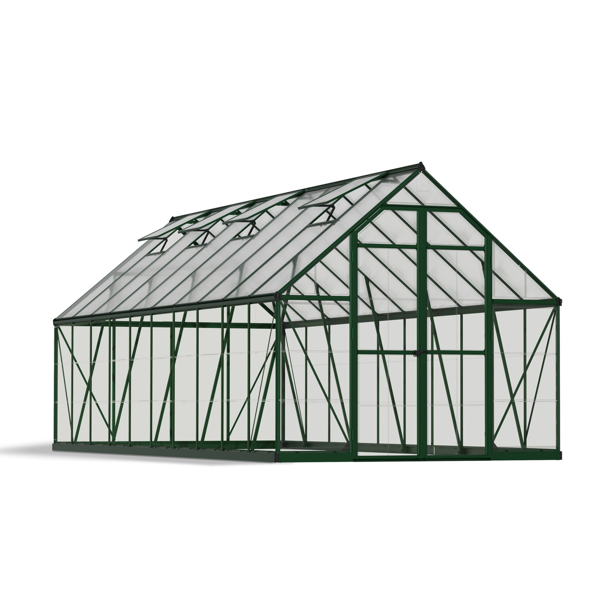 Canopia Balance 8ft. x 20ft. Greenhouse, 240in.L x 96in.W x 91in.H, Green, Model# 703491